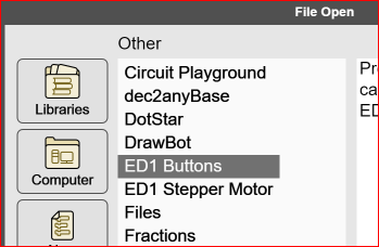 ED1 buttons library