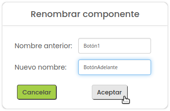 Cambiar el nombre