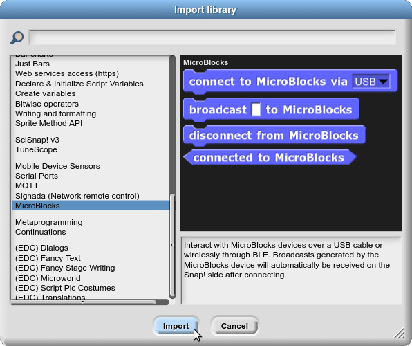 Microblocks Library