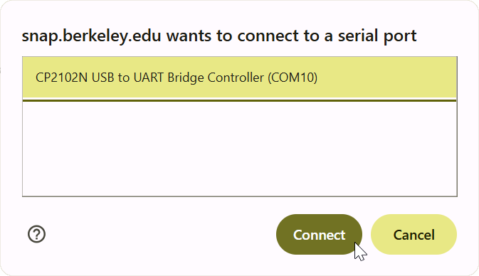 Choose USB