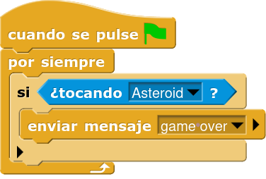 Mensaje a MicroBlocks