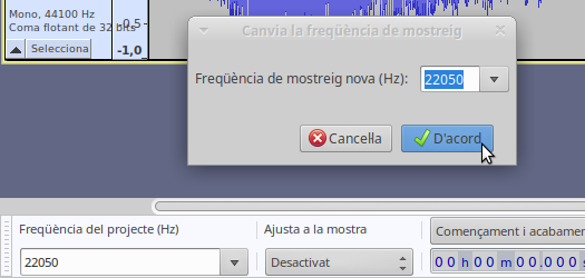 Convertir a 22050 Hz