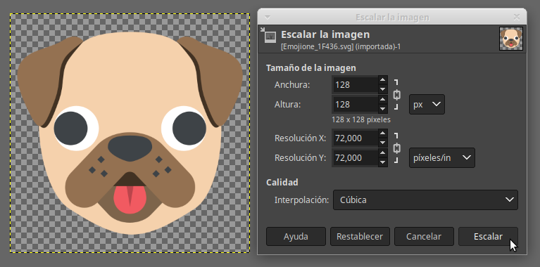 Ajustar tamaño en GIMP