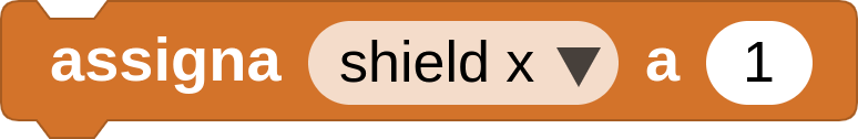 Establint el valor de "shield x" a 1