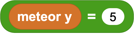 meteor y = 5