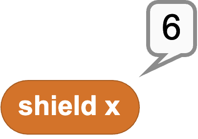 Depuración del valor de "shield x"