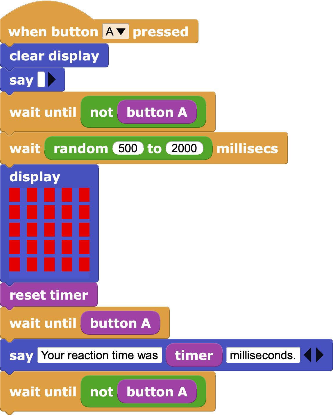 MicroBlocks script