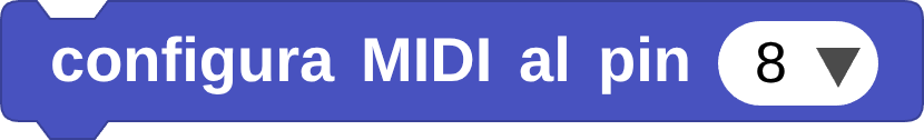 bloque configura pin MIDI