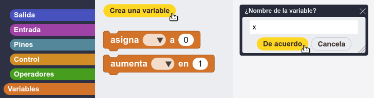 Crear una variable