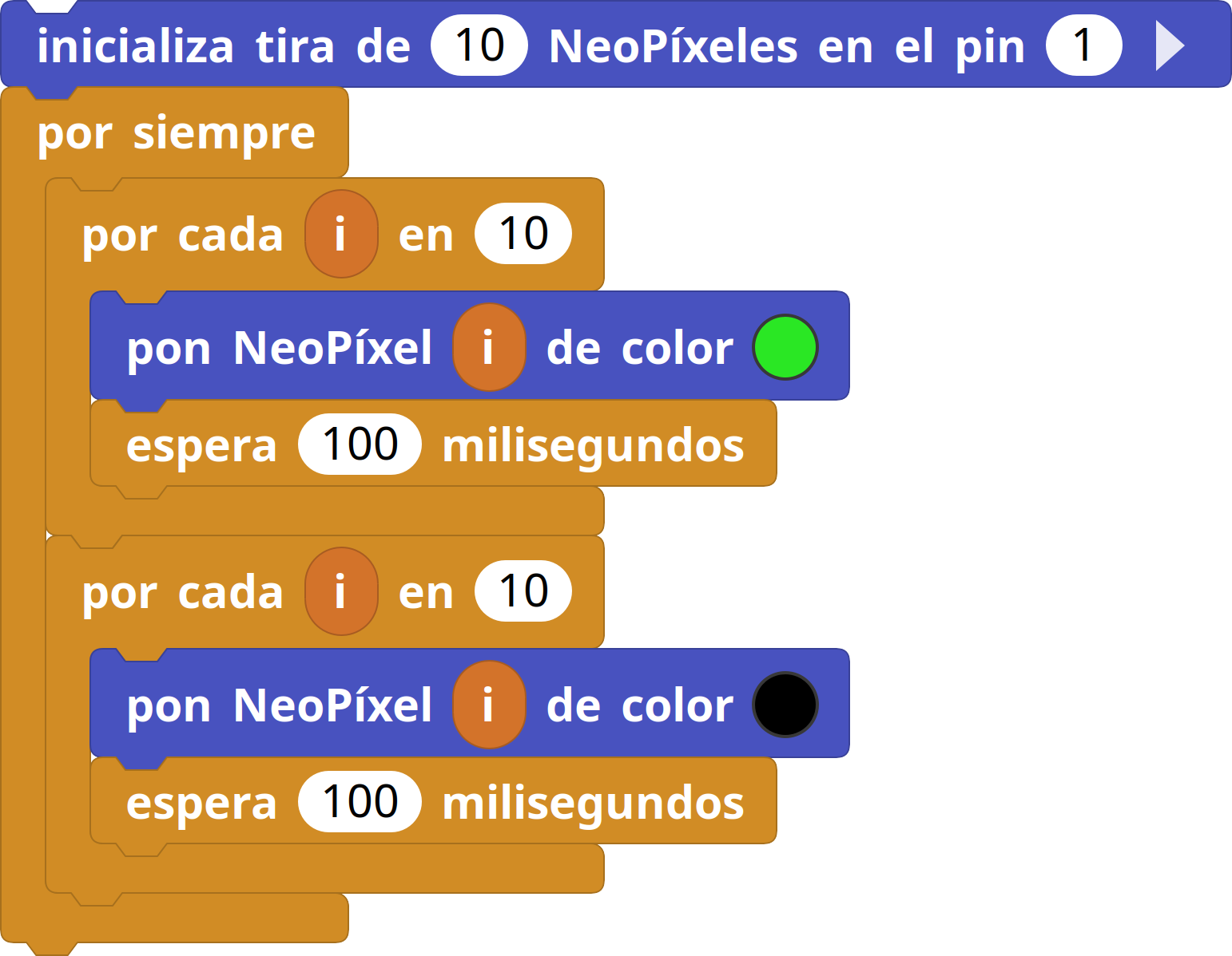 NeoPíxeles ejemplo 1