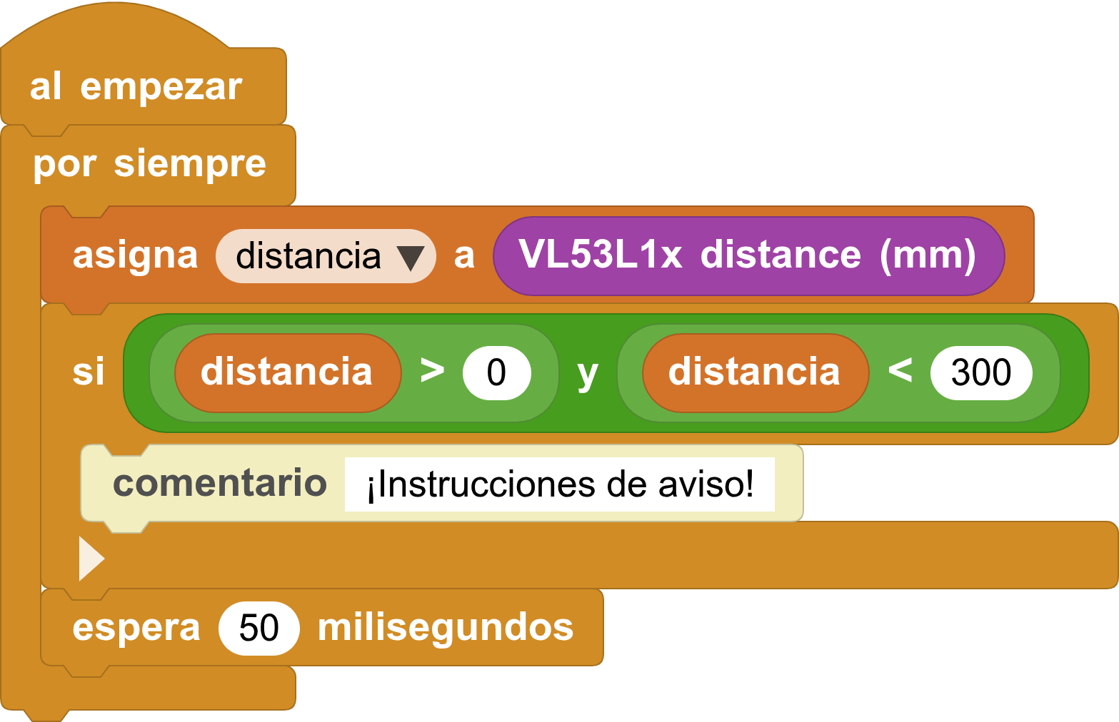 Bloque distancia