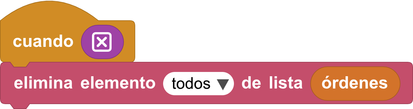Eliminar órdenes