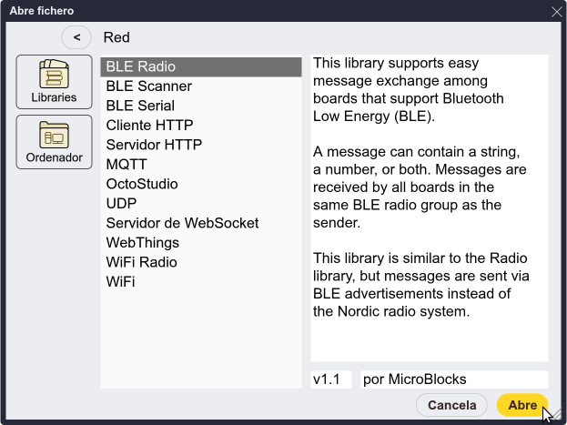Biblioteca BLE Radio