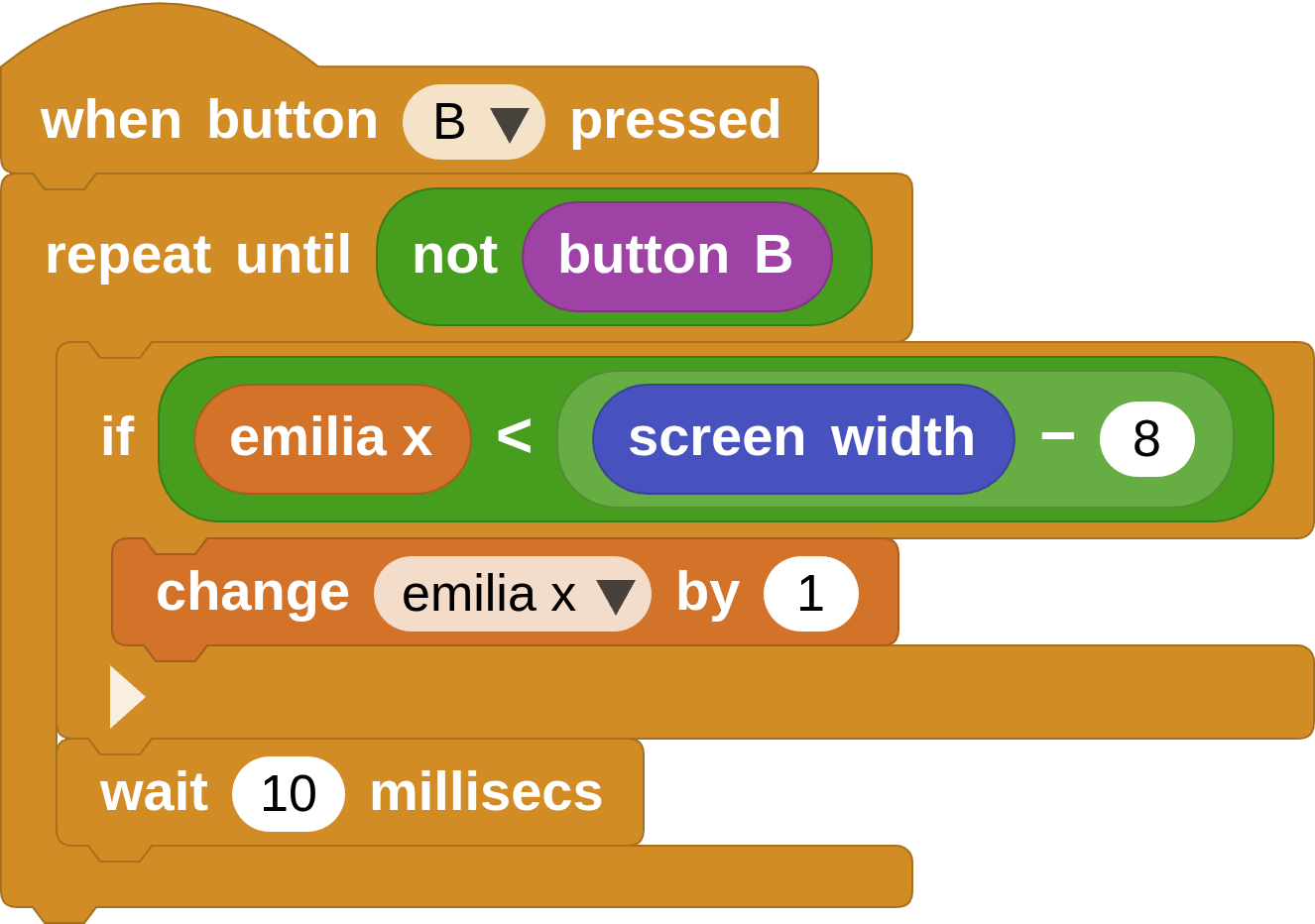 final button B
script