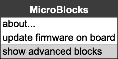 Show advanced blocks