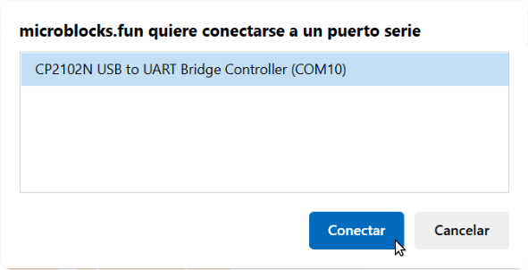 Conexión USB navegador