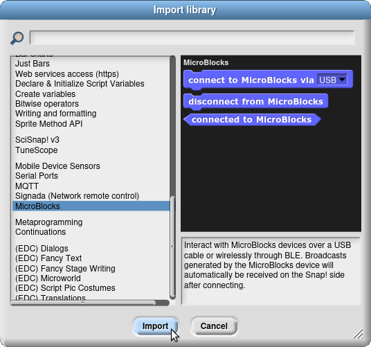 Microblocks Library