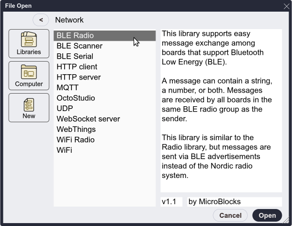 BLE Radio library